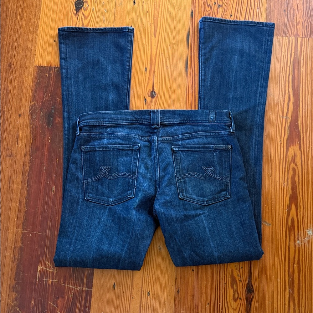 7 For All Mankind Women Straight Leg Jeans - Dark Blue